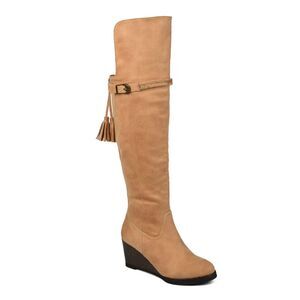 JOURNEE COLLECTION Womens Brown Tasseled Jezebel Almond Toe Riding Boot 12 M XWC